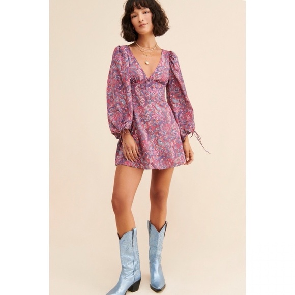 For Love & Lemons FLL Tonya Mini Dress Sz L - Picture 4 of 13